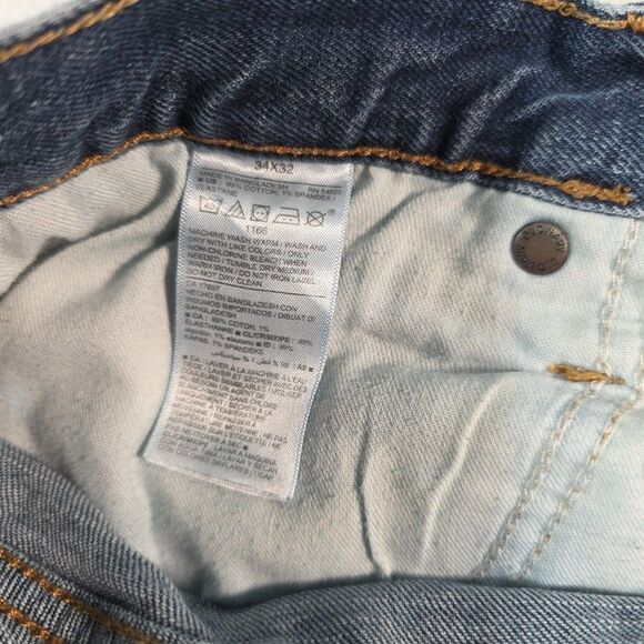 Old Navy Basic Slim Jeans Men's Size 34x32 Blue Built In Flex Medium Wash - Picture 5 of 9